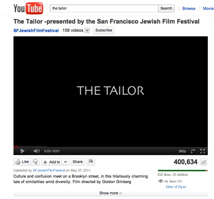 The Tailor on YouTube, presented by the San Francisco Jewish Film Festival
