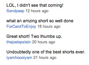 YouTube comments on The Tailor